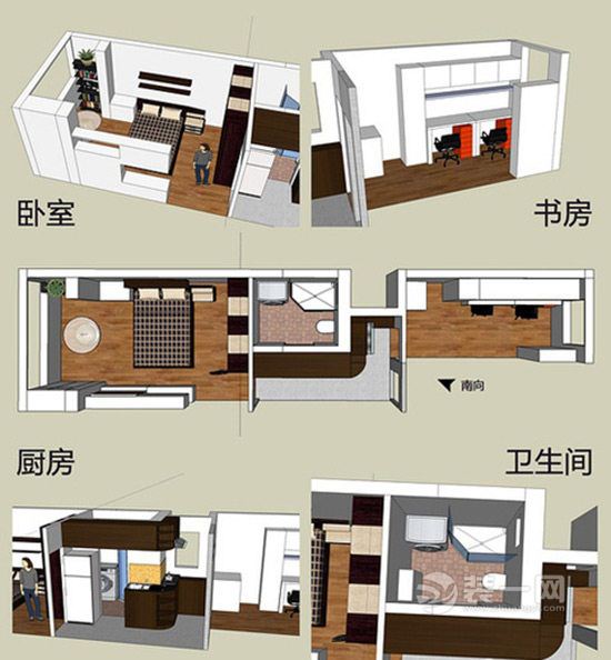 德阳装修网47㎡二手房翻新装修效果图
